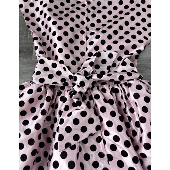 Nicolette Mason For ModCloth Pink Polka Dot Dress Size M Retro Pin-Up - Picture 5 of 8